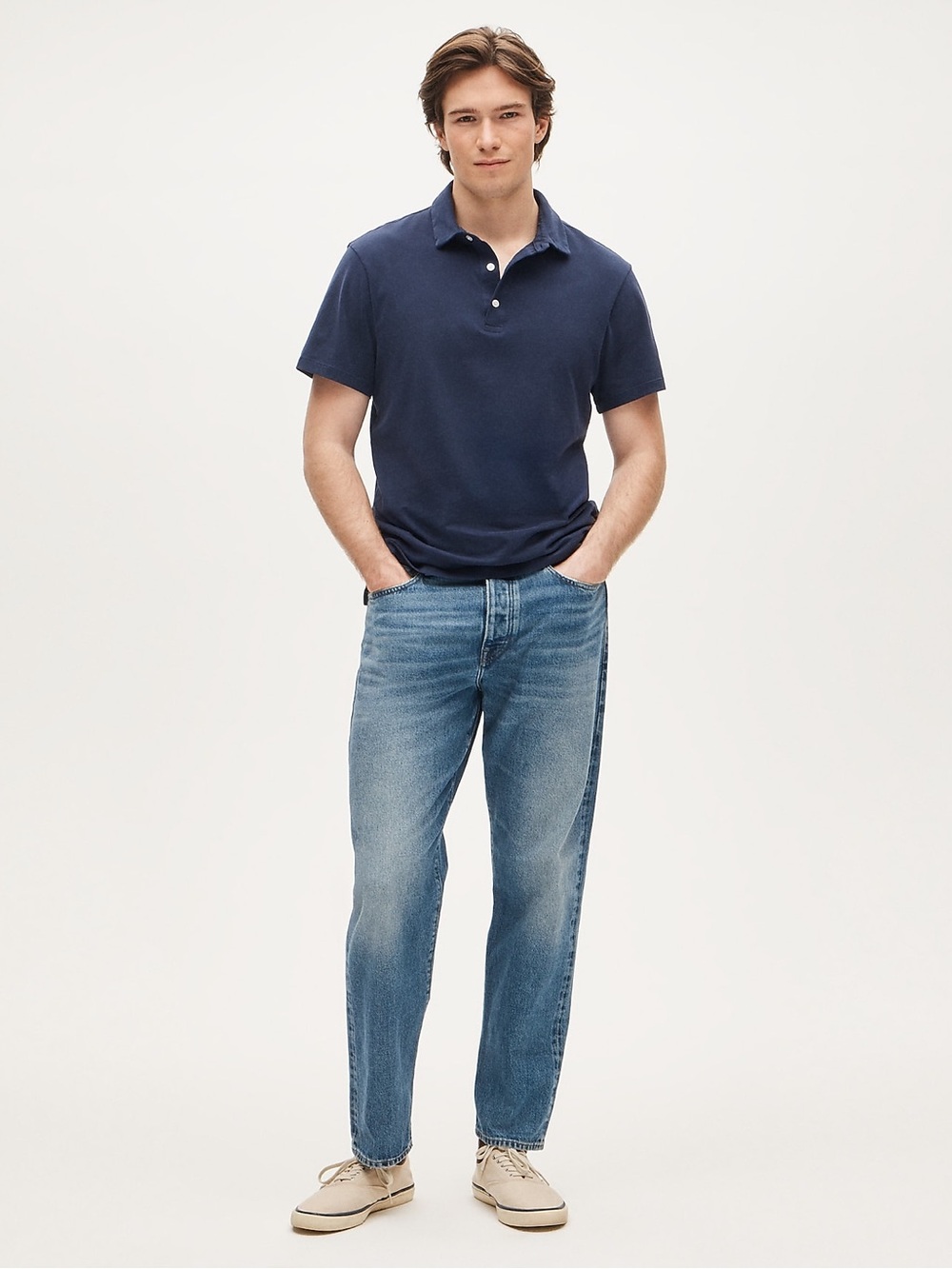 NWOT J. Crew Sueded cotton polo shirt